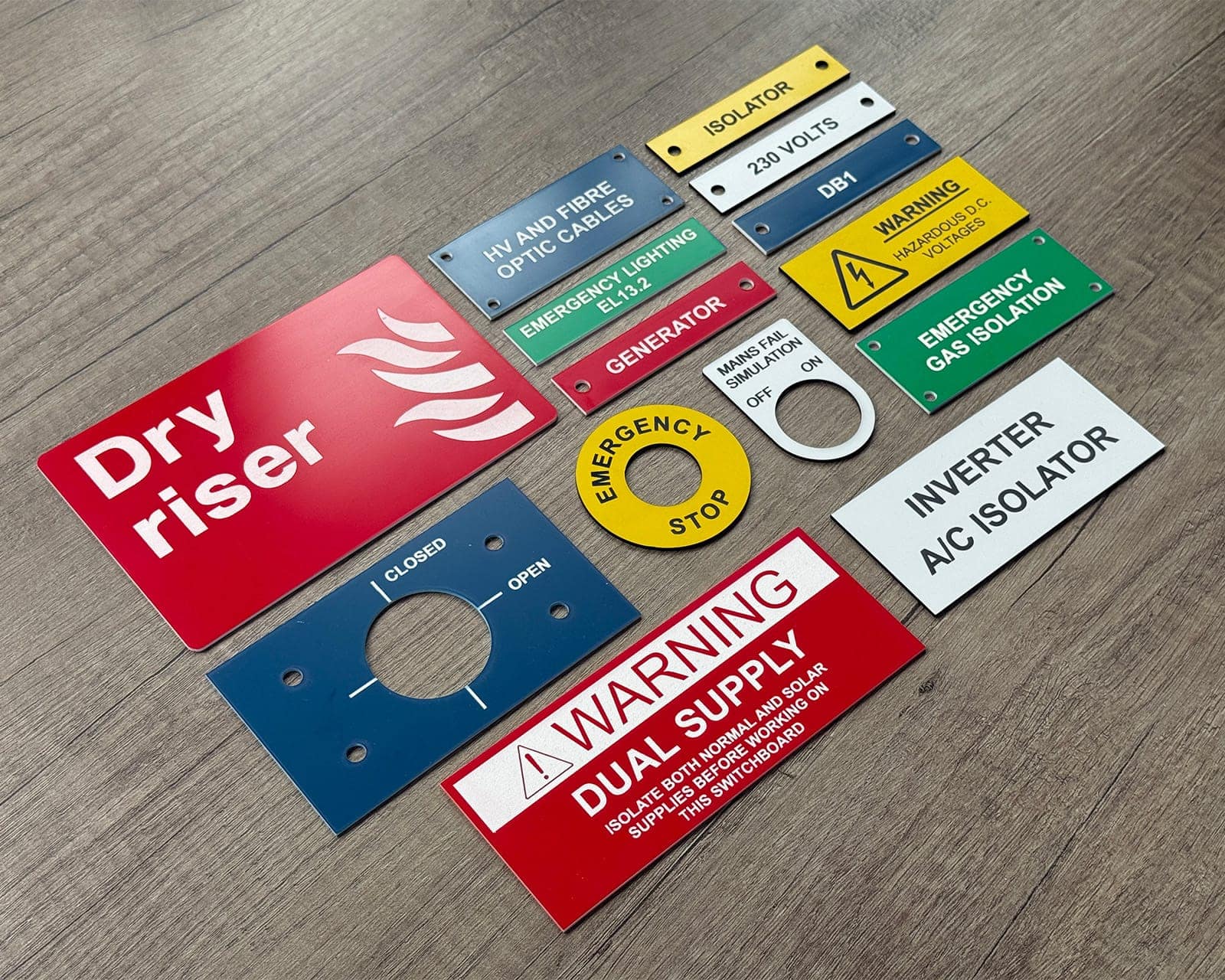 Range of laser-engraved tags, plates and labels made by Signimark